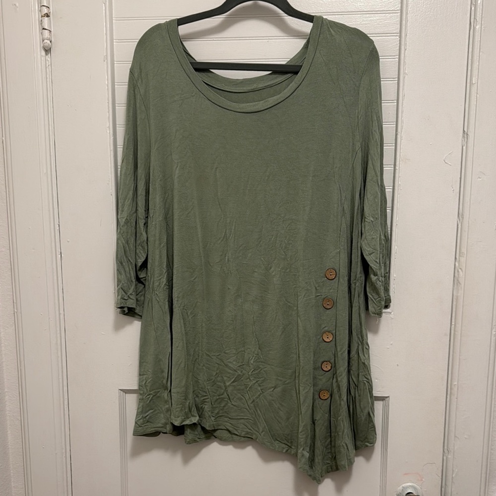 Light Green 3/4th Sleeve Blouse